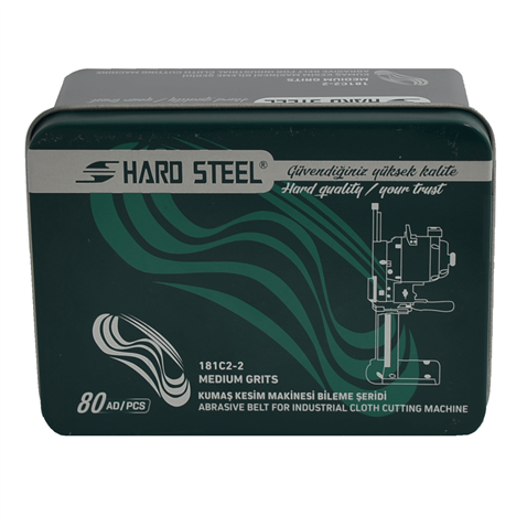 Kesimhane Parça ÇeşitleriHard SteelDik Kumaş Kesim Motoru Bileme Şerit (Medium) Metal Kutu / 181C2-2 80 Adet